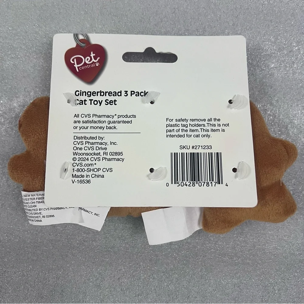 Gingerbread Cat Plush Toy 3 Pack Set For Christmas PET Central